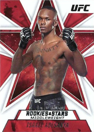 Israel Adesanya 2021 Panini Chronicles UFC Base Rookies and Stars #87 Asia Gold