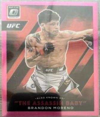 Brandon Moreno 2022 Panini Donruss Optic UFC Base #14 Pink