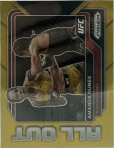 Amanda Nunes 2023 Panini Prizm UFC All Out #21 Gold