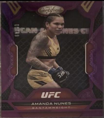 Amanda Nunes 2023 Panini Chronicles UFC Base Certified #222 Purple