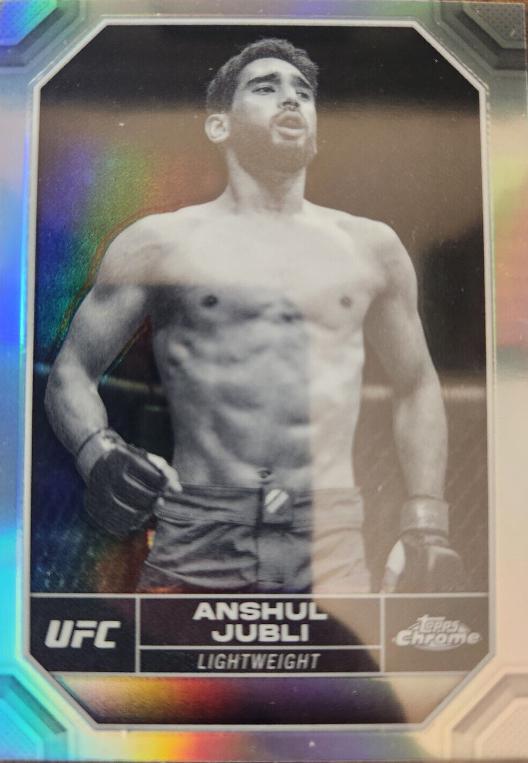 Anshul Jubli 2024 Topps Chrome UFC Base #18 Negative Refractor
