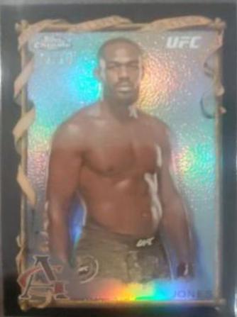 Jon Jones 2024 Topps Chrome UFC Allen & Ginter #AAG-2 Black Refractor