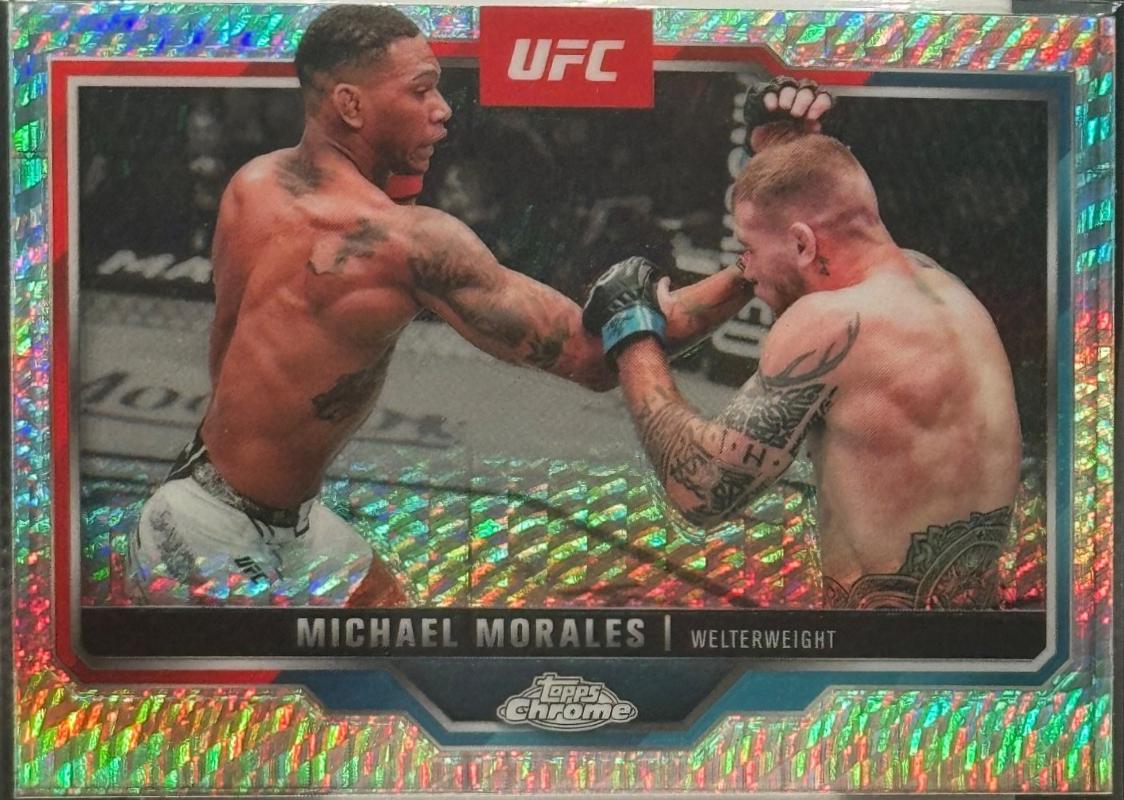 Michael Morales 2025 Topps Chrome UFC Base #127 Prism Refractor