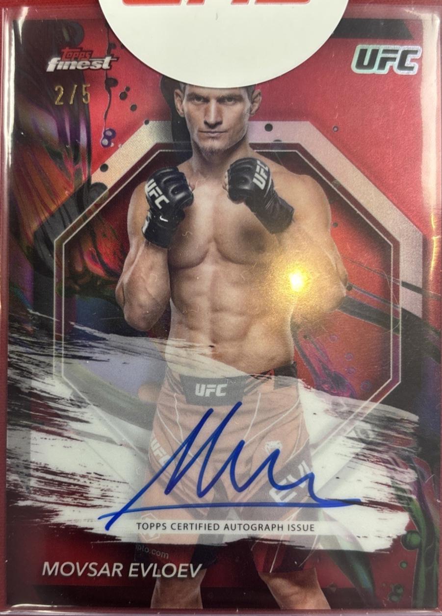 Movsar Evloev 2024 Topps Finest UFC Finest Autographs #FA-MEV Red Refractor