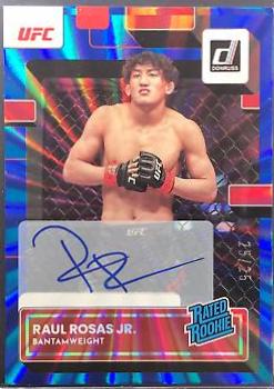 Raul Rosas 2023 Panini Donruss UFC Rated Rookies Signatures #206 Blue Laser