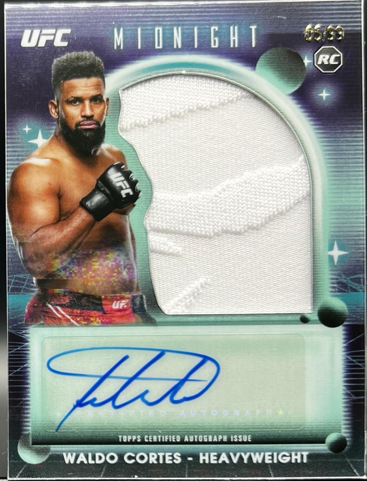 Waldo Cortes Acosta 2025 Topps Midnight UFC Rookie Relic Autographs #RRA-WC Twilight