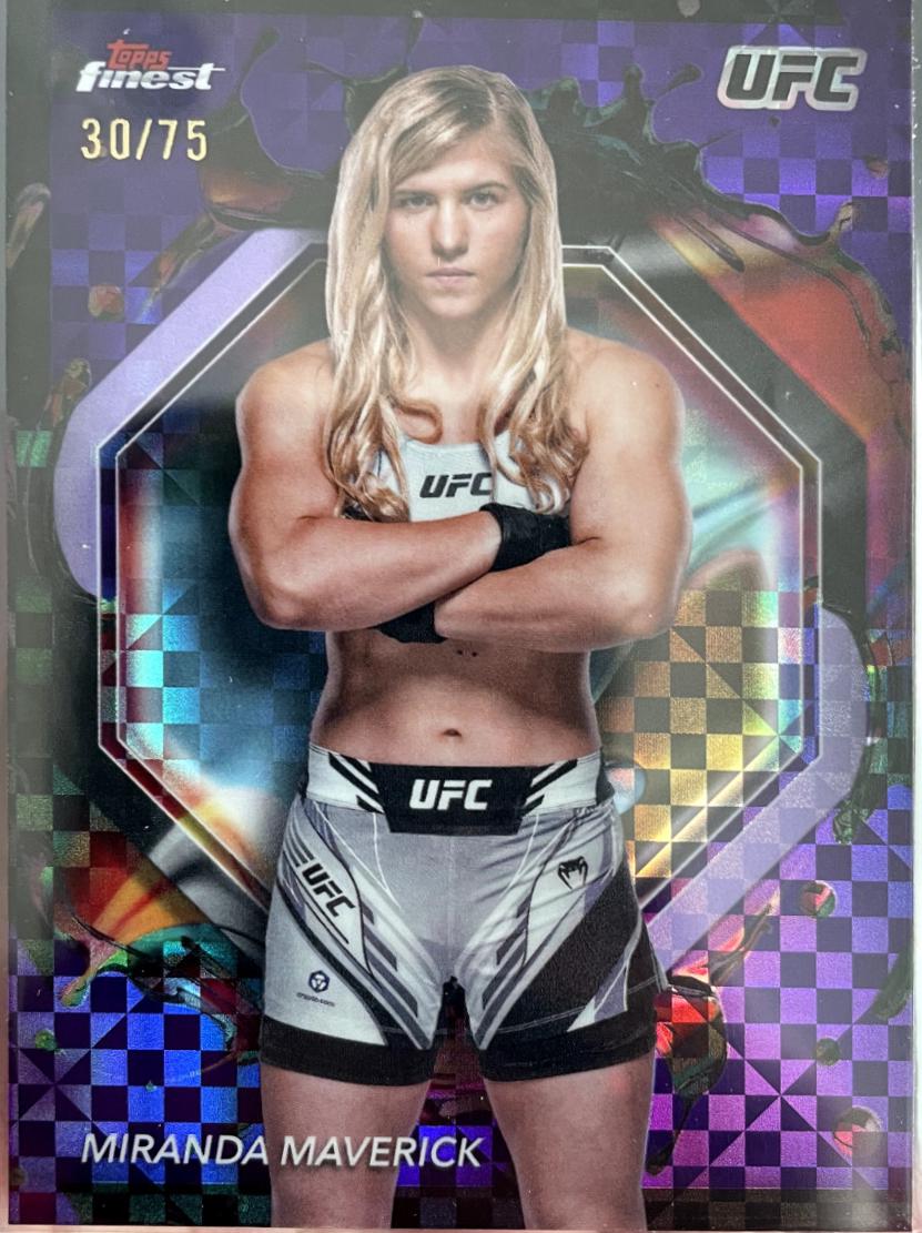 Miranda Maverick 2024 Topps Finest UFC Base Rare #250 Purple Checkerboard Refractor