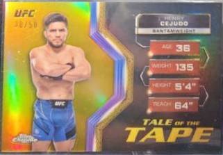 Henry Cejudo 2024 Topps Chrome UFC Tale of the Tape #TFT-6 Gold Refractor