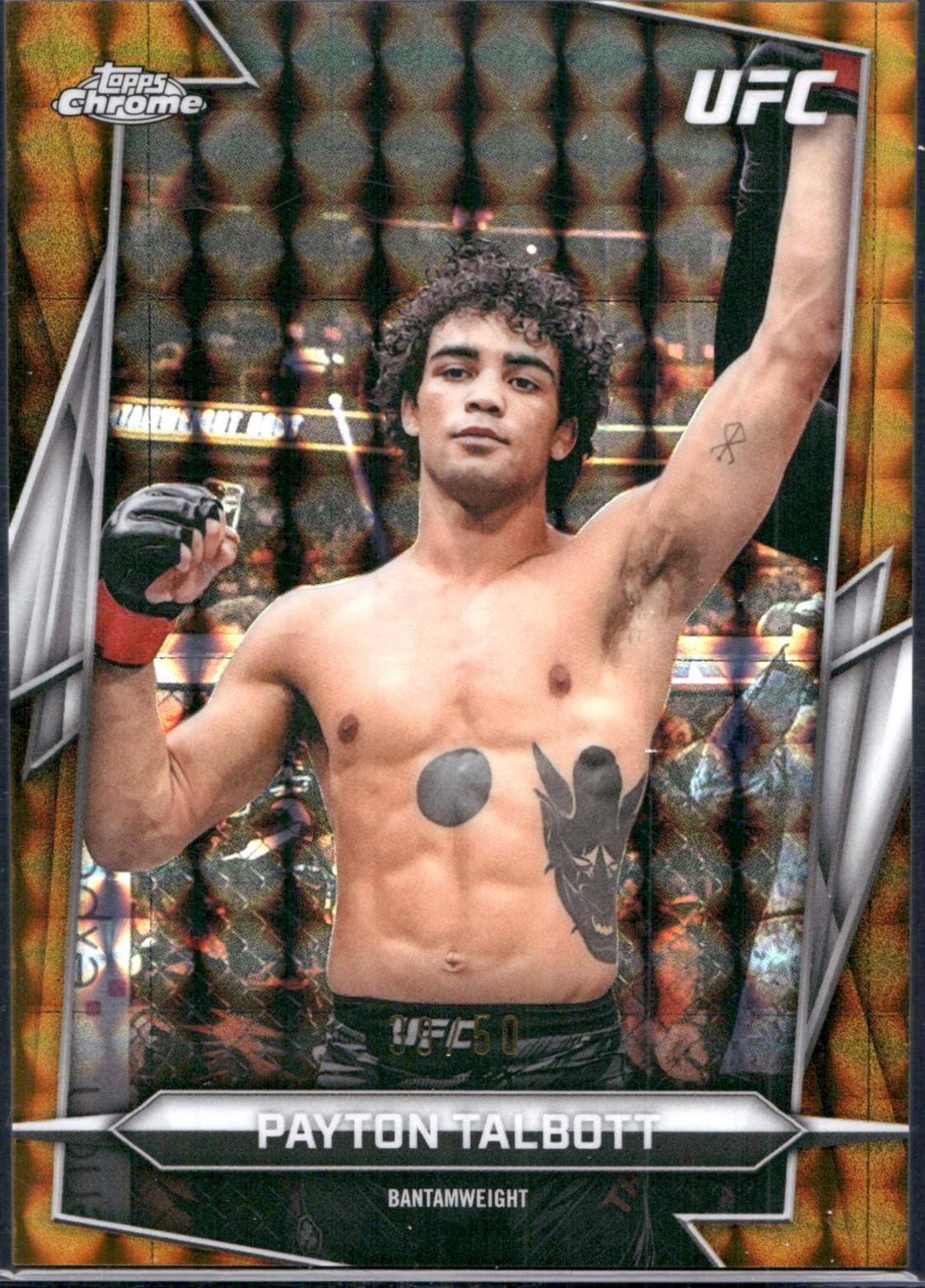 Payton Talbott 2026 Topps Chrome UFC Base #17 Gold Geometric Refractor