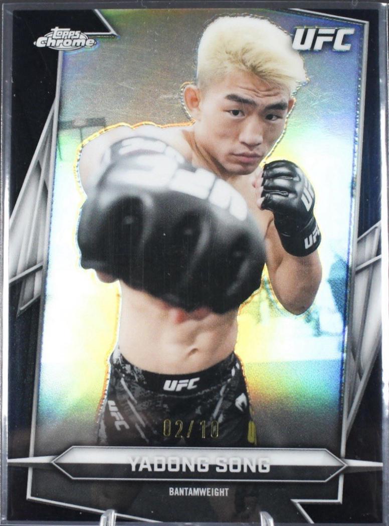 Song Yadong 2026 Topps Chrome UFC Base #45 Black Refractor