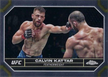 Calvin Kattar 2024 Topps Chrome UFC Base #37 Red Refractor