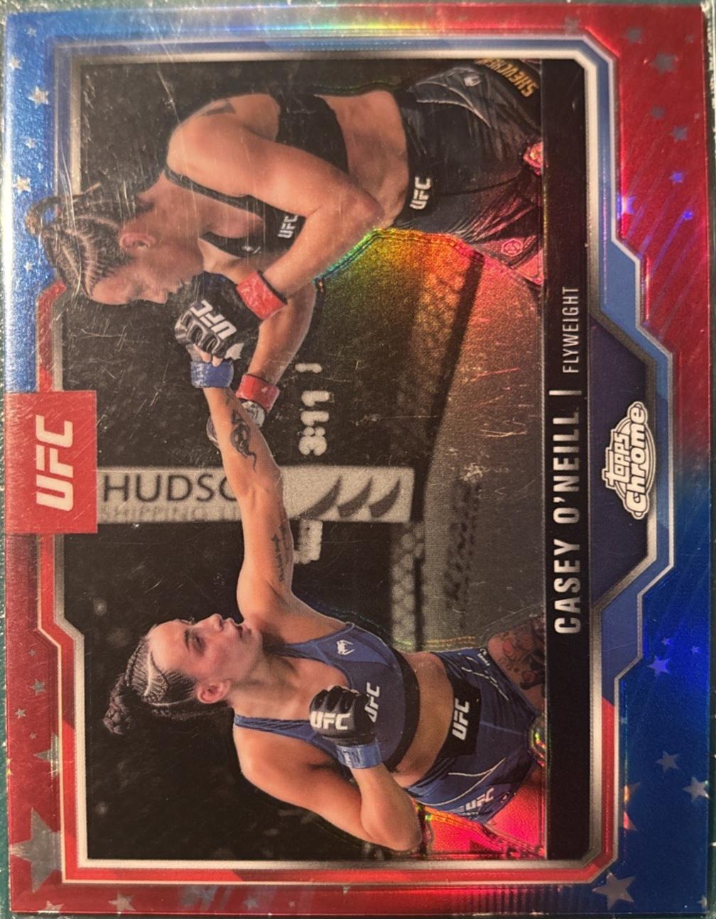 Casey O'Neill 2025 Topps Chrome UFC Base #133 Red White Blue Refractor