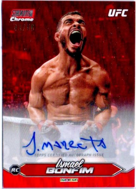 Ismael Bonfim 2025 Topps Stadium Club UFC Chrome Autographs #CAS-IBM Superfractor