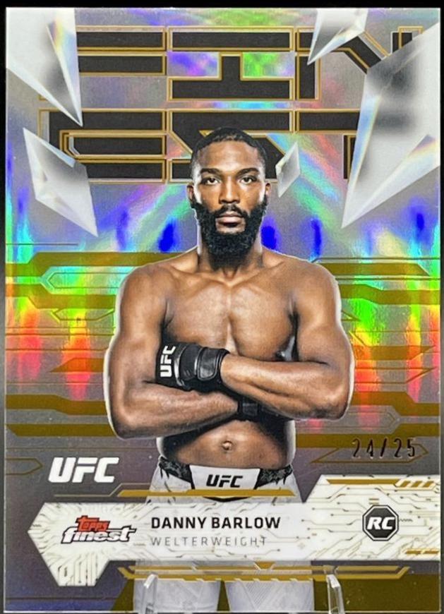 Danny Barlow 2025 Topps Finest UFC Base Uncommon #103 Gold Refractor