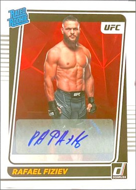 Rafael Fiziev 2022 Panini Donruss UFC Rated Rookies Signatures #212 Purple