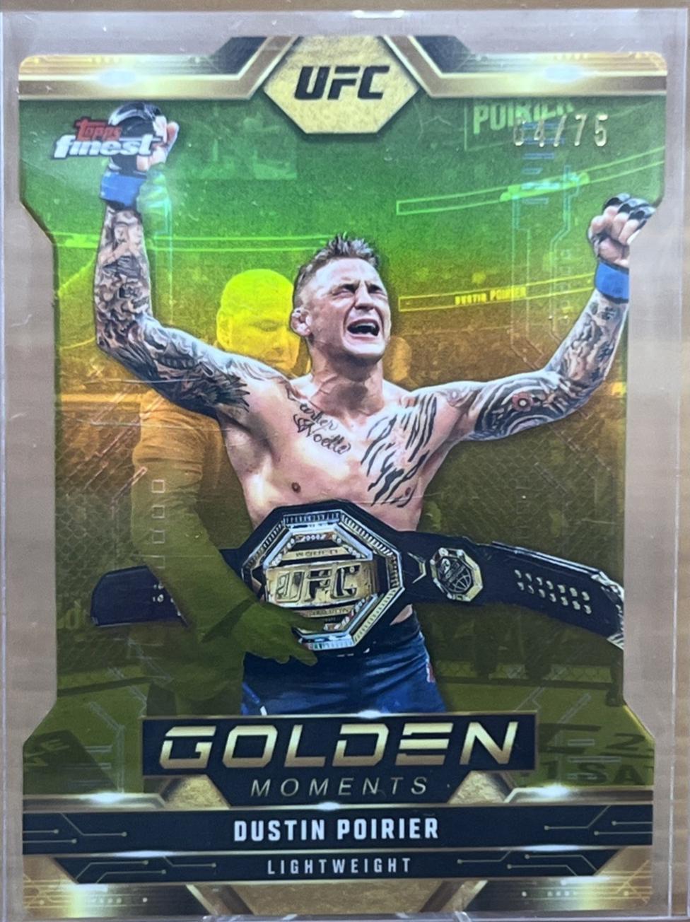 Dustin Poirier 2025 Topps Finest UFC Golden Moments #GM-20 Die-Cut Refractor