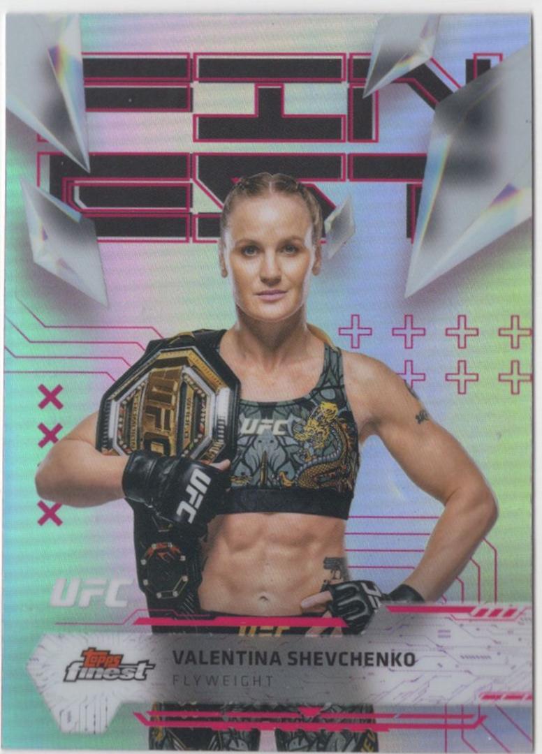 Valentina Shevchenko 2025 Topps Finest UFC Base Uncommon #174 Refractor