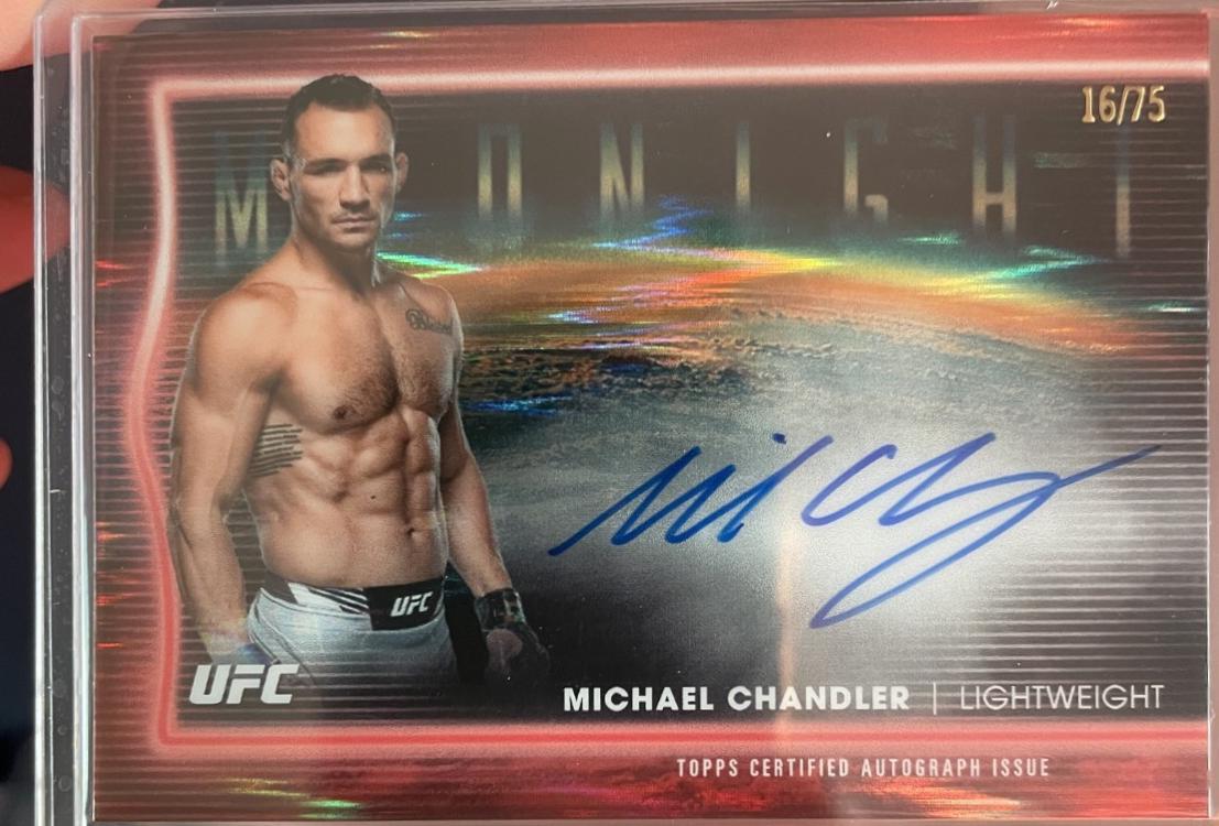 Michael Chandler 2025 Topps Midnight UFC Horizon Signatures #HNS-MC Dusk