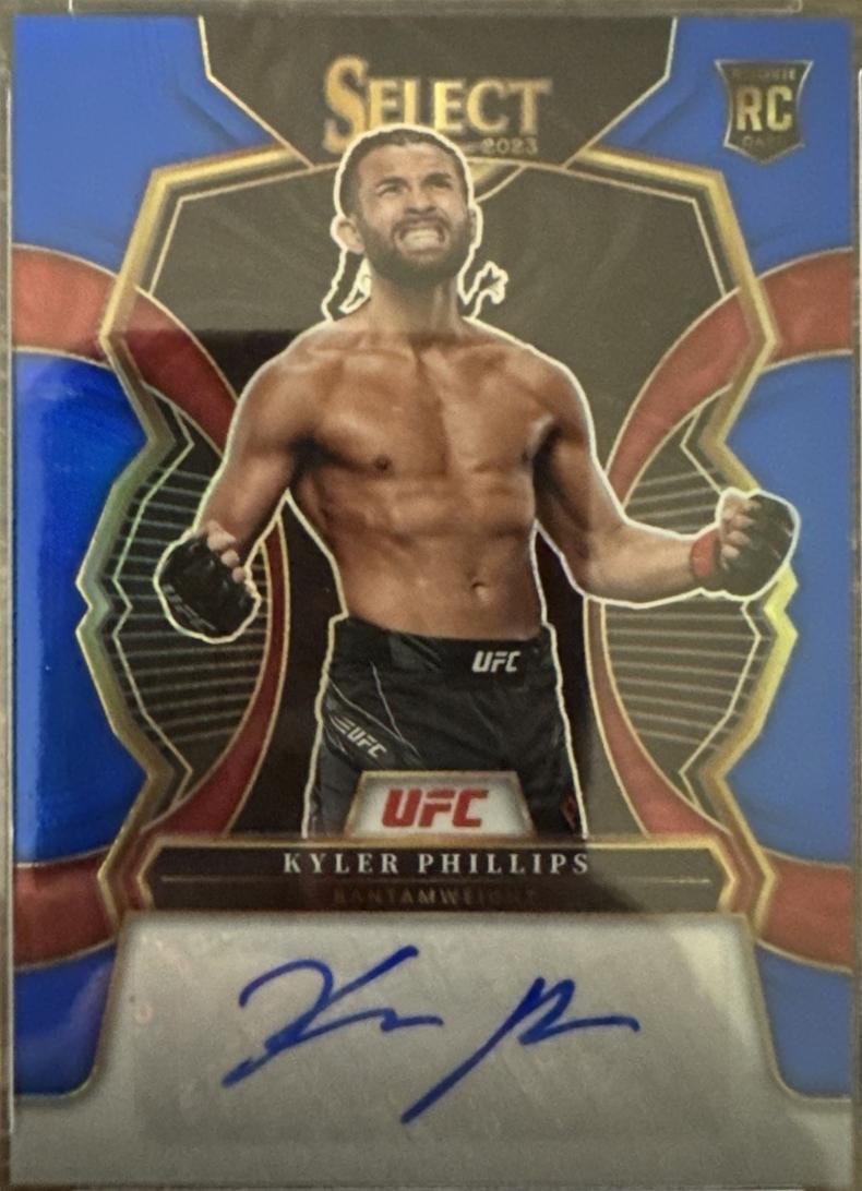 Kyler Phillips 2023 Panini Select UFC Rookie Signatures #14 Blue