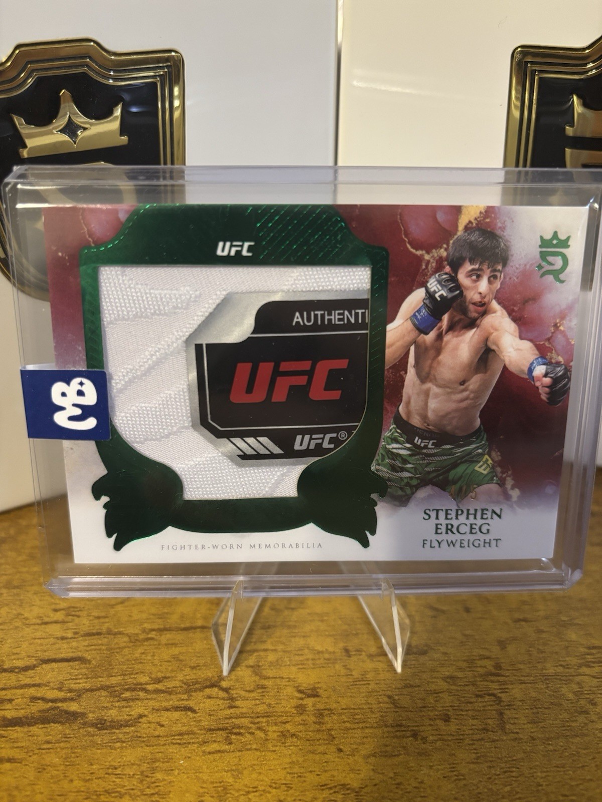 Stephen Erceg 2025 Topps Royalty UFC Rookie Jumbo Relics #RJR-SE Green