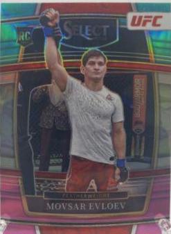 Movsar Evloev 2022 Panini Select UFC Concourse #43 Teal and Pink