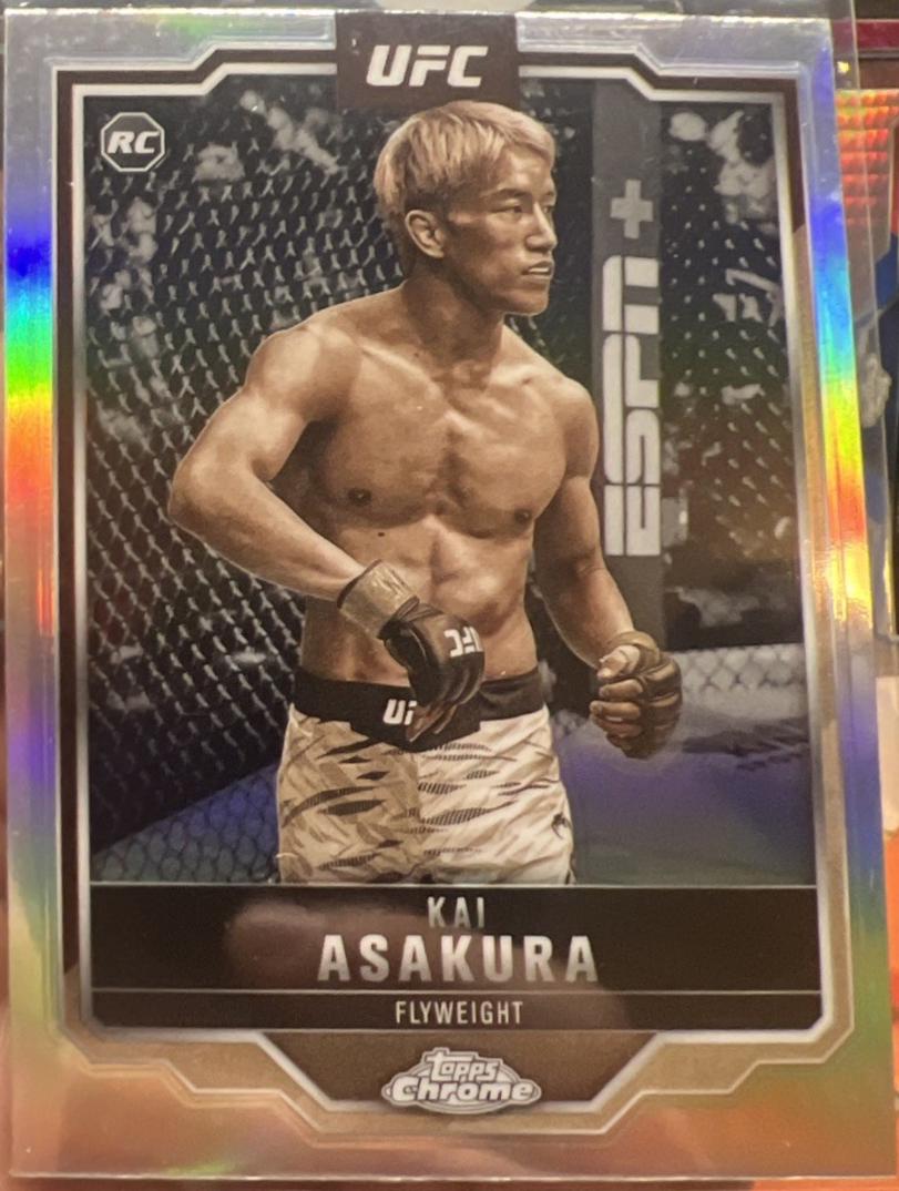 Kai Asakura 2025 Topps Chrome UFC Base #161 Sepia Refractor