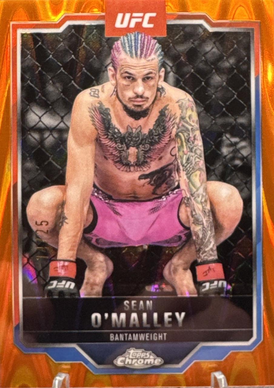 Sean O'Malley 2025 Topps Chrome UFC Base #1 Orange RayWave