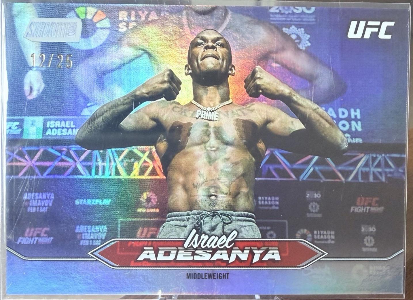 Israel Adesanya 2025 Topps Stadium Club UFC Base #146 Rainbow