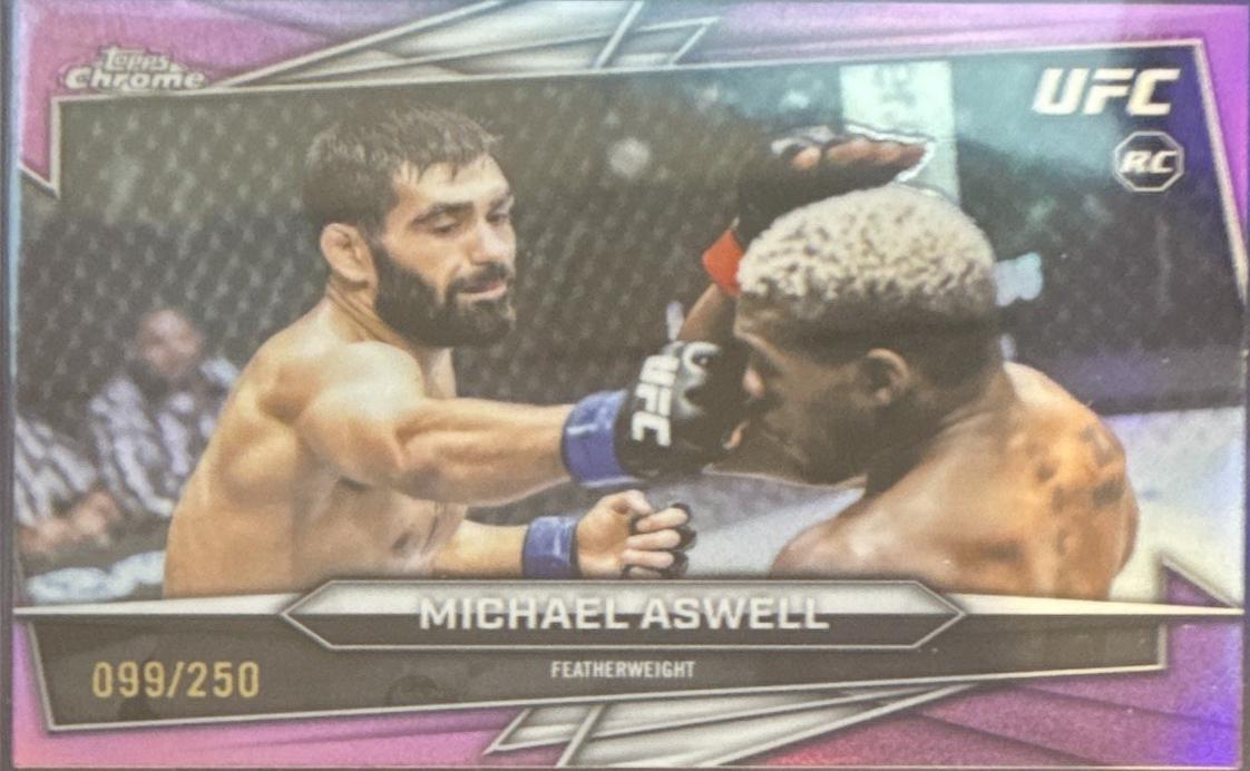 Michael Aswell 2026 Topps Chrome UFC Base #11 Pink Refractor