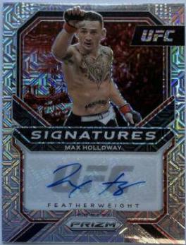 Max Holloway 2021 Panini Prizm UFC Signatures #14 Silver