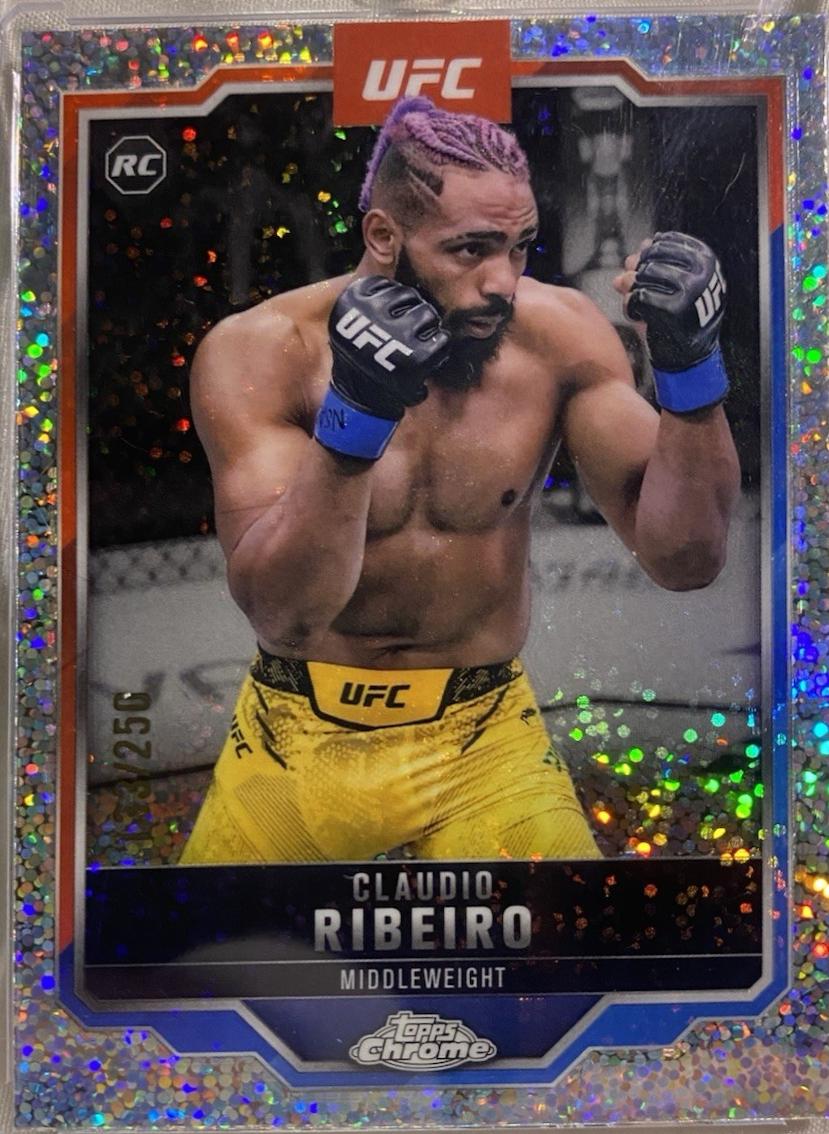 Claudio Ribeiro 2025 Topps Chrome UFC Base #16 X-Fractor