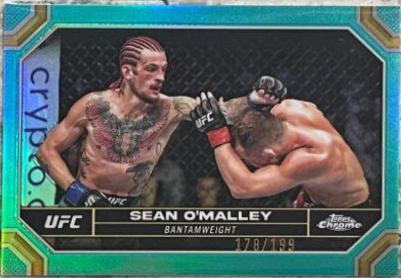 Sean O'Malley 2024 Topps Chrome UFC Base #173 Aqua Refractor