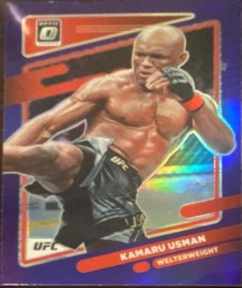 Kamaru Usman 2022 Panini Donruss Optic UFC Base #42 Purple