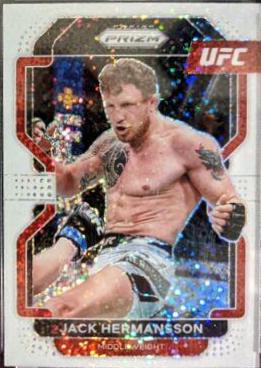 Jack Hermansson 2022 Panini Prizm UFC Base #135 White Sparkle