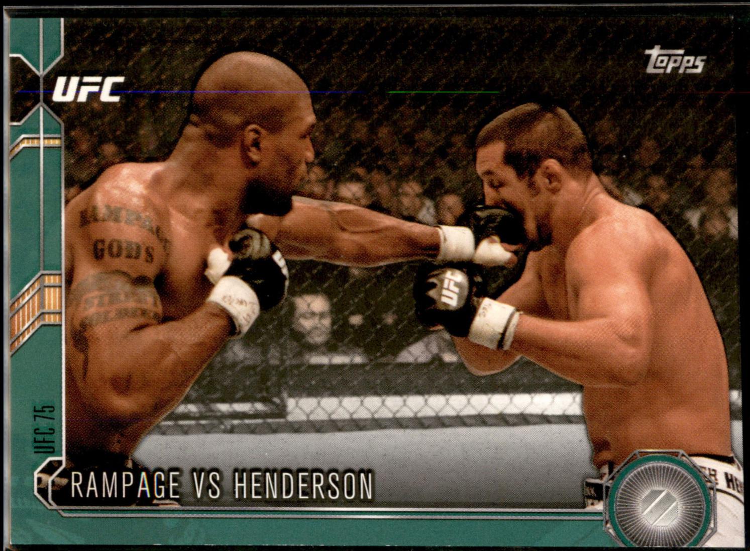 Quinton Jackson / Dan Henderson 2015 Topps UFC Chronicles Base #55 Green