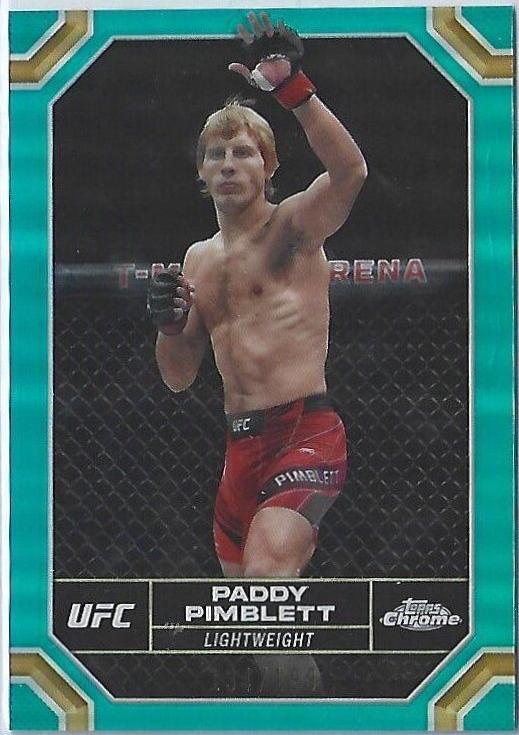 Paddy Pimblett 2024 Topps Chrome UFC Base #151 Aqua Refractor