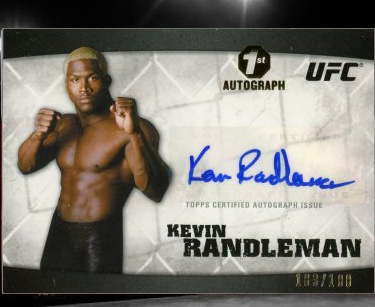 Kevin Randleman 2010 Topps UFC Knockout Autographs #A-KR Red Ink
