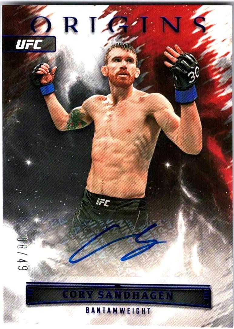 Cory Sandhagen 2023 Panini Chronicles UFC Origins Autographs #29 Blue