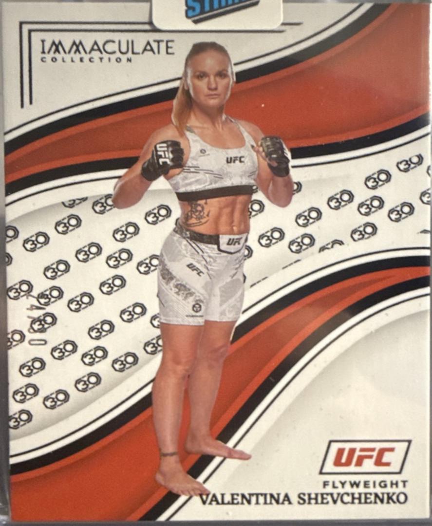 Valentina Shevchenko 2023 Panini Immaculate Collection UFC Base #63 30th Anniversary
