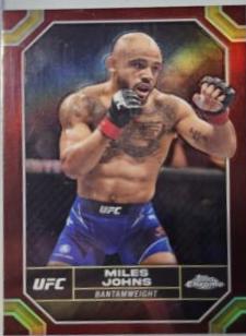 Miles Johns 2024 Topps Chrome UFC Base #140 Magenta Refractor