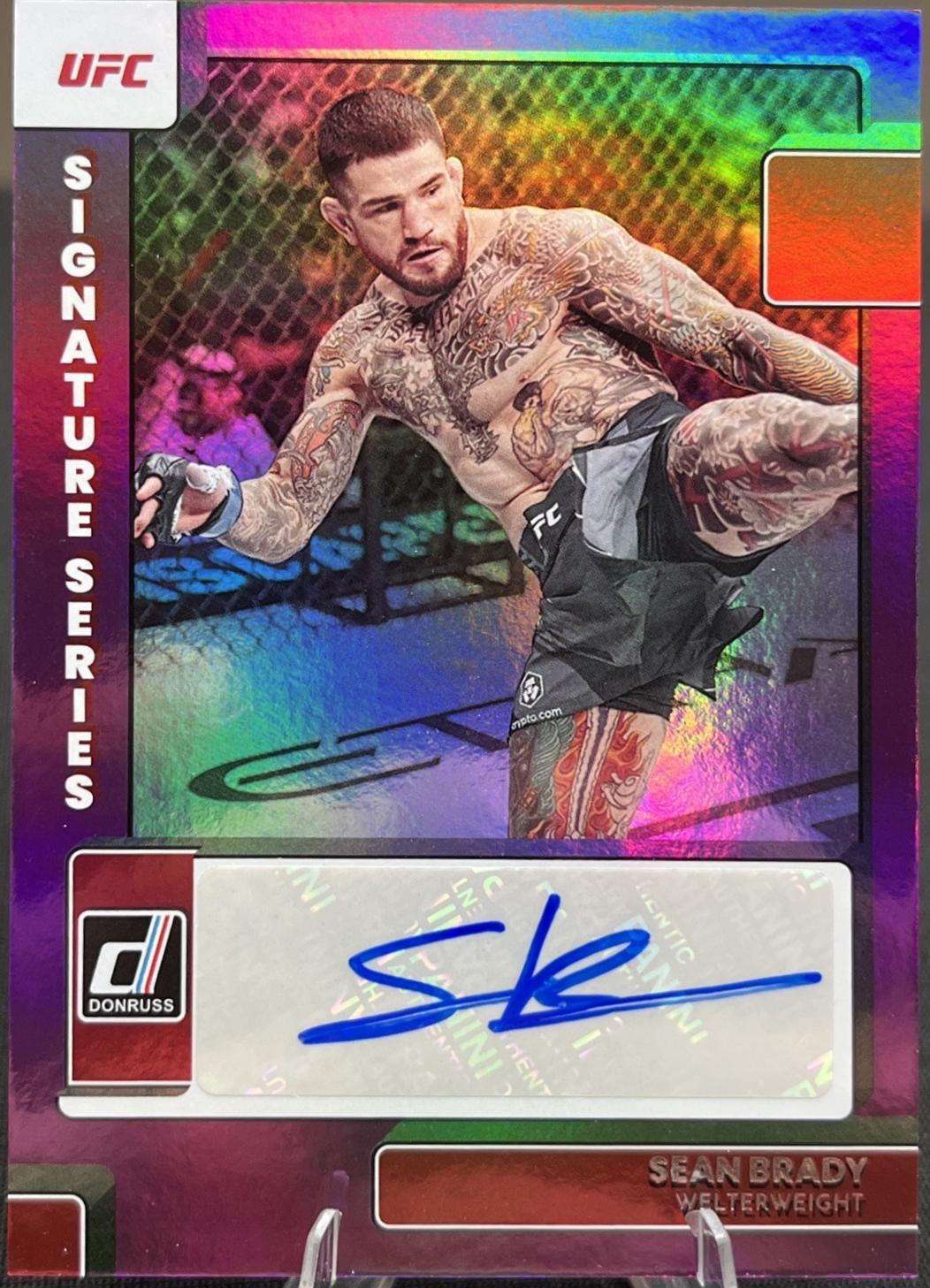 Sean Brady 2023 Panini Donruss UFC Signature Series #SG-SBD Purple