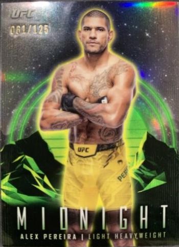 Alex Pereira 2024 Topps Midnight UFC Base #55 Morning