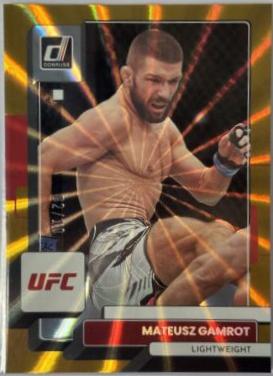 Mateusz Gamrot 2023 Panini Donruss UFC Base #95 Gold Laser