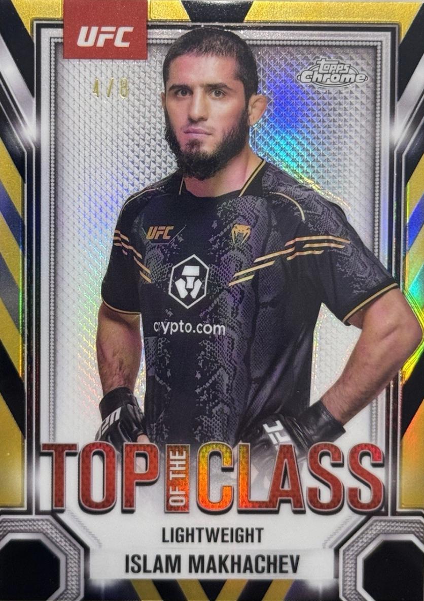 Islam Makhachev 2025 Topps Chrome UFC Top of the Class #TTC-19 Black & Gold Refractor