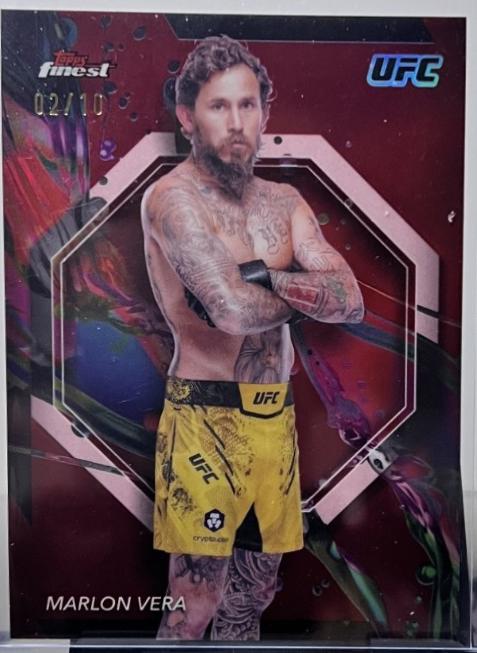 Marlon Vera 2024 Topps Finest UFC Base Common #80 Red Refractor
