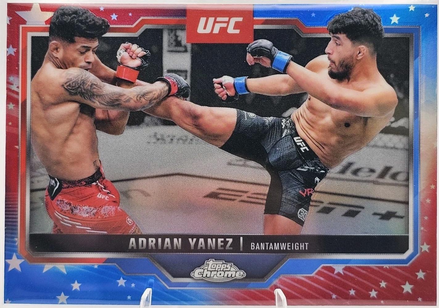 Adrian Yanez 2025 Topps Chrome UFC Base #71 Red & Blue Refractor