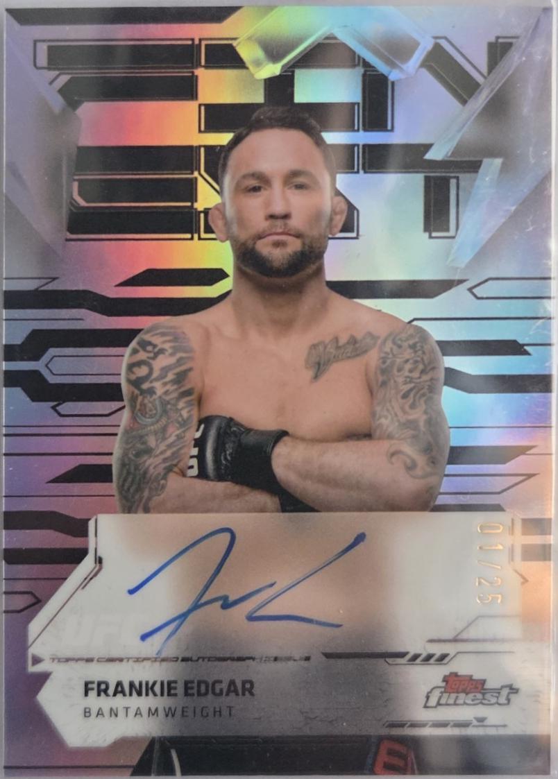 Frankie Edgar 2025 Topps Finest UFC Finest Autographs #FA-FE Black Refractor