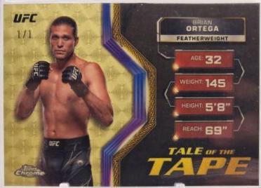 Brian Ortega 2024 Topps Chrome UFC Tale of the Tape #TFT-8 Superfractor