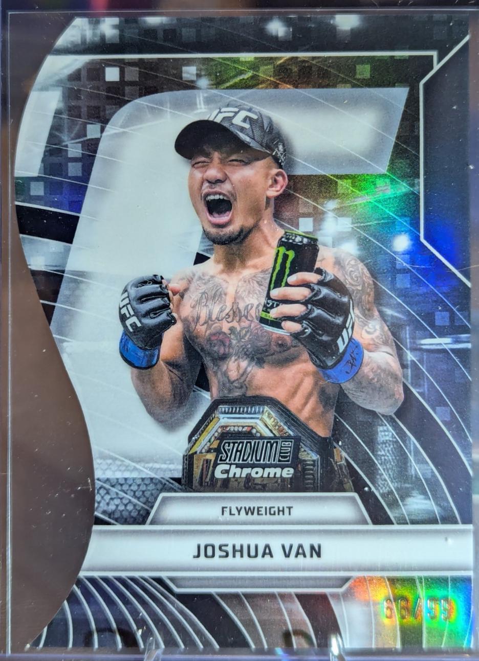 Joshua Van 2026 Topps Stadium Club UFC Triumvirates #TV-42 Black Refractor