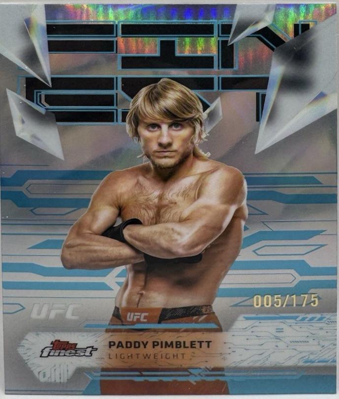 Paddy Pimblett 2025 Topps Finest UFC Base Uncommon #110 Blue Refractor